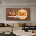 Golden Horizon Seven Horses 3D Painting