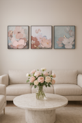 Petals in the Morning Light Triptych Wall Art