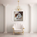 The Regal White Steed Wall Art