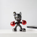 Black Boxer Mouse Sculpture