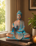 The Serene Blessing Buddha ( Blue Rose Gold)