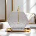 Man on Crystal Rock – Laser Engraved Crystal Glass Sculpture