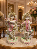 Madhav Mohini Lotus Pair – 23 Inch Radha Krishna Figurines
